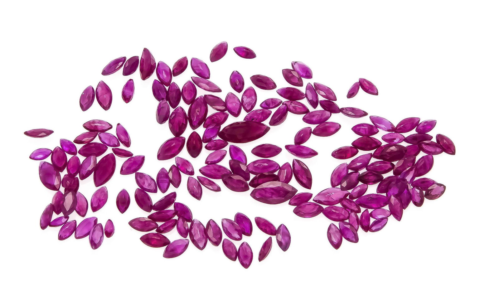 mixed lot ruby navettes, total (1 of 1)