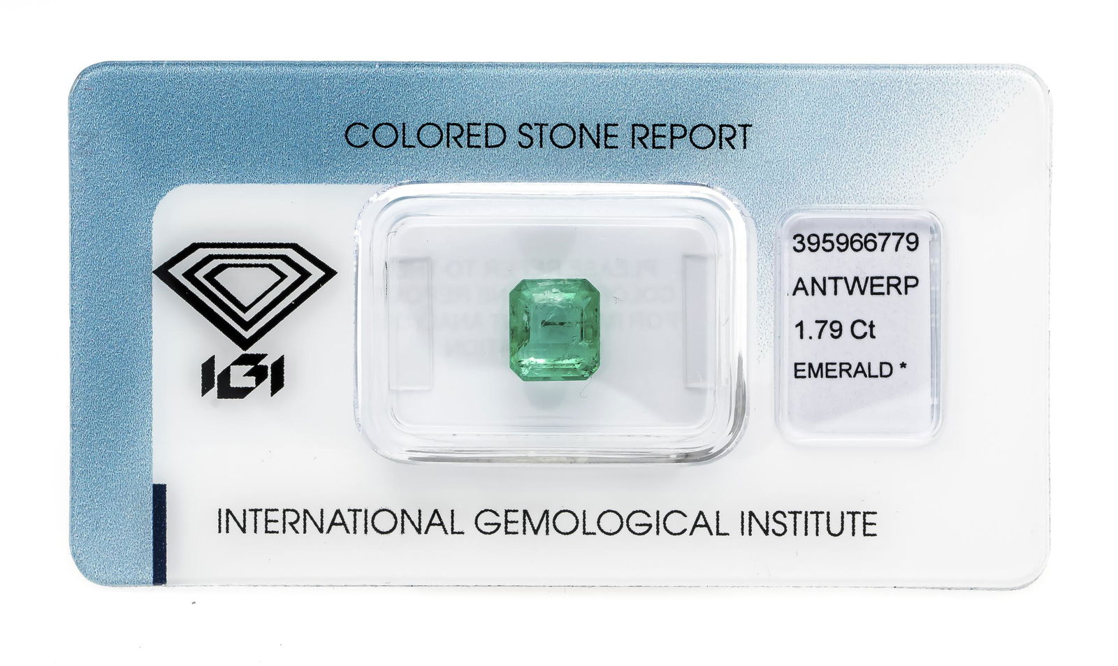 Emerald 1,79 ct, emerald cut, (1 of 3)