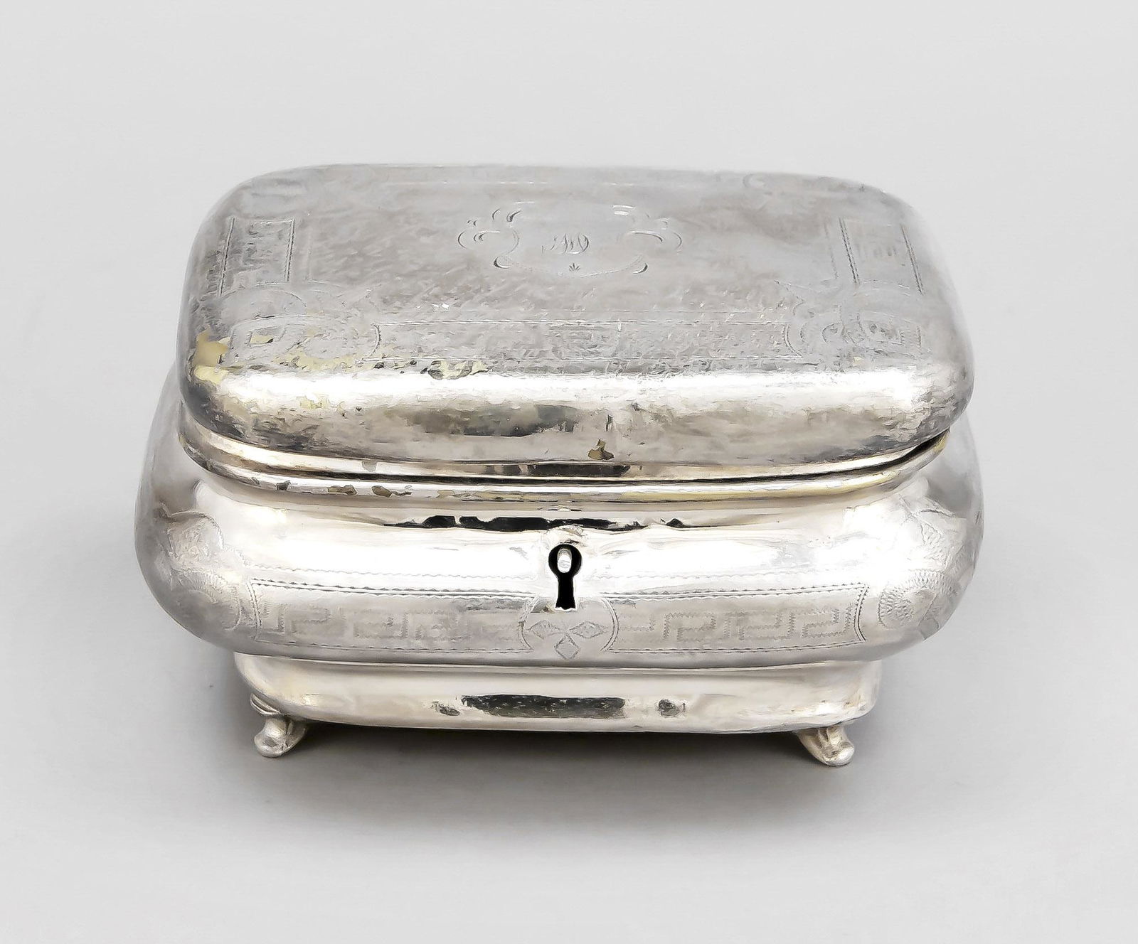 Rectangular sugar lidded box, (1 of 1)