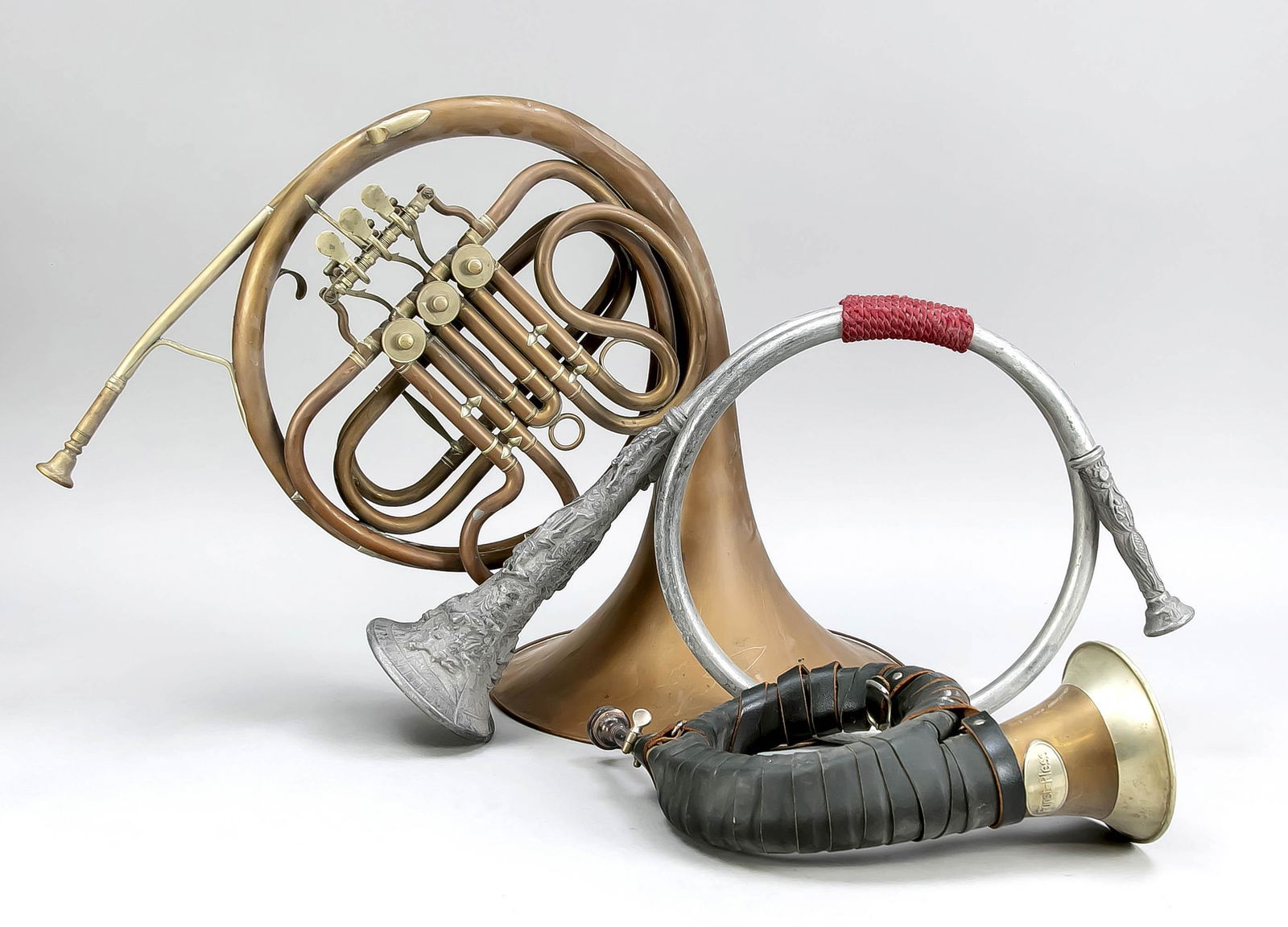 3 brass instruments, 19th/20th (1 of 1)