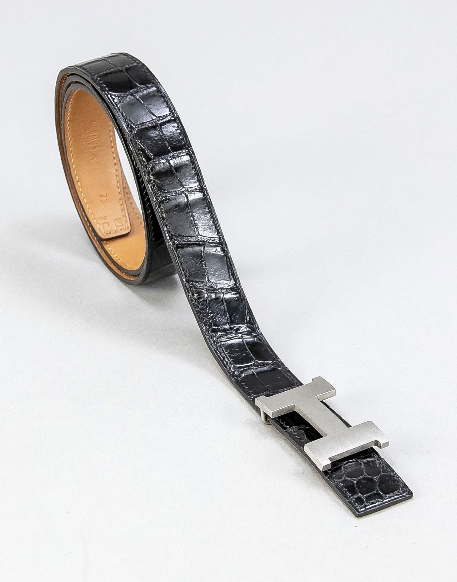 Hermes, narrow belt, black smo (1 of 1)