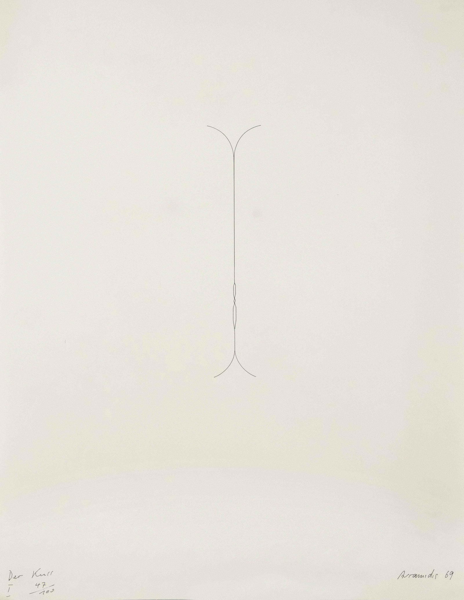 Joannis Avramidis (1922-2016): Joannis Avramidis (1922-2016), The Kiss I., lithograph, 1969, signed & dated (19)69 lower right, titled & numbered 47/100 lower right, sheet dimensions 63 x 47,5 cm