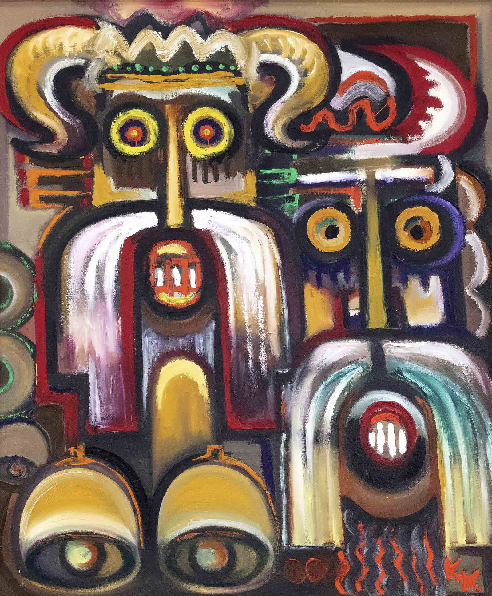 Monogrammed KK, Russian paint (1 of 1)