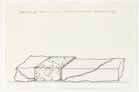 Michael Buthe (1944-1994), co: Michael Buthe (1944-1994), color serigraph, untitled, at the upper edge inscribed in pencil and signed by hand as well as num 24/120, sheet ca. 38 x 59 cm, framed behind glass and passepartout 60 x 80