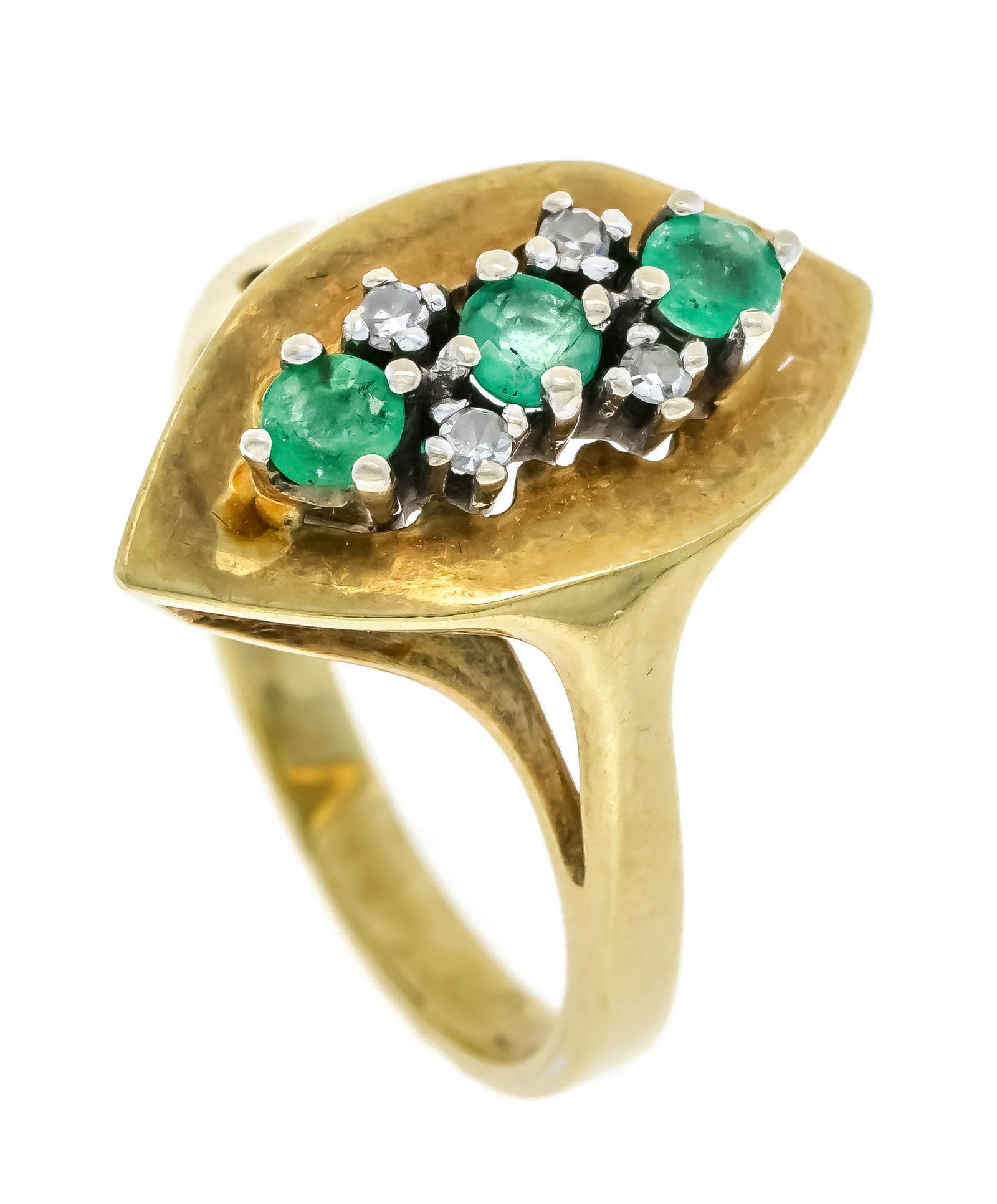 Emerald diamond ring GG 585/0 (1 of 1)