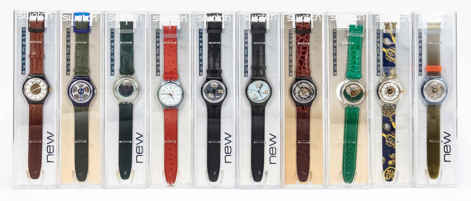 mixed lot of 10 Swatch watche (1 of 2)