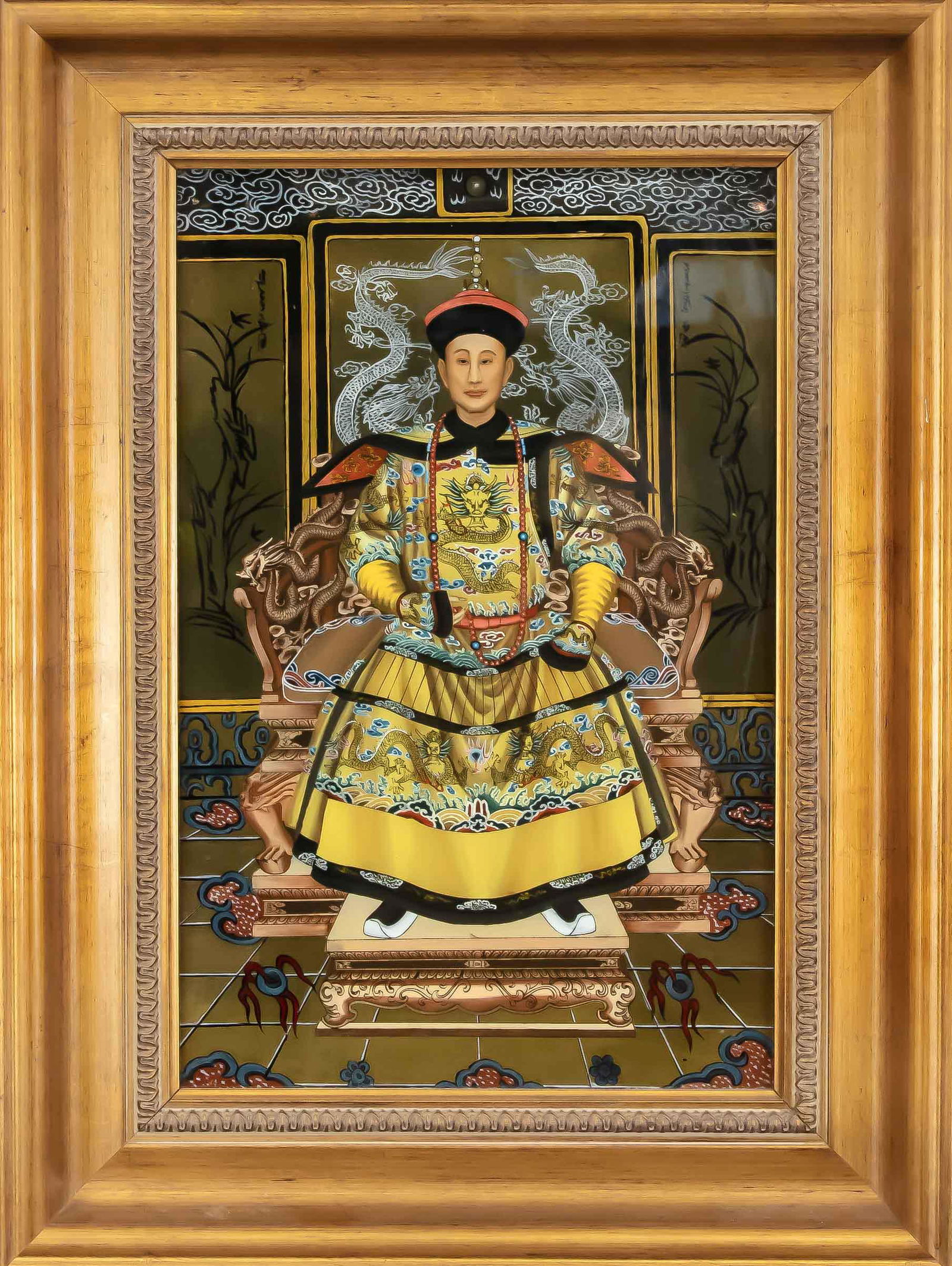 Pair of reverse glass painting (1 of 2)