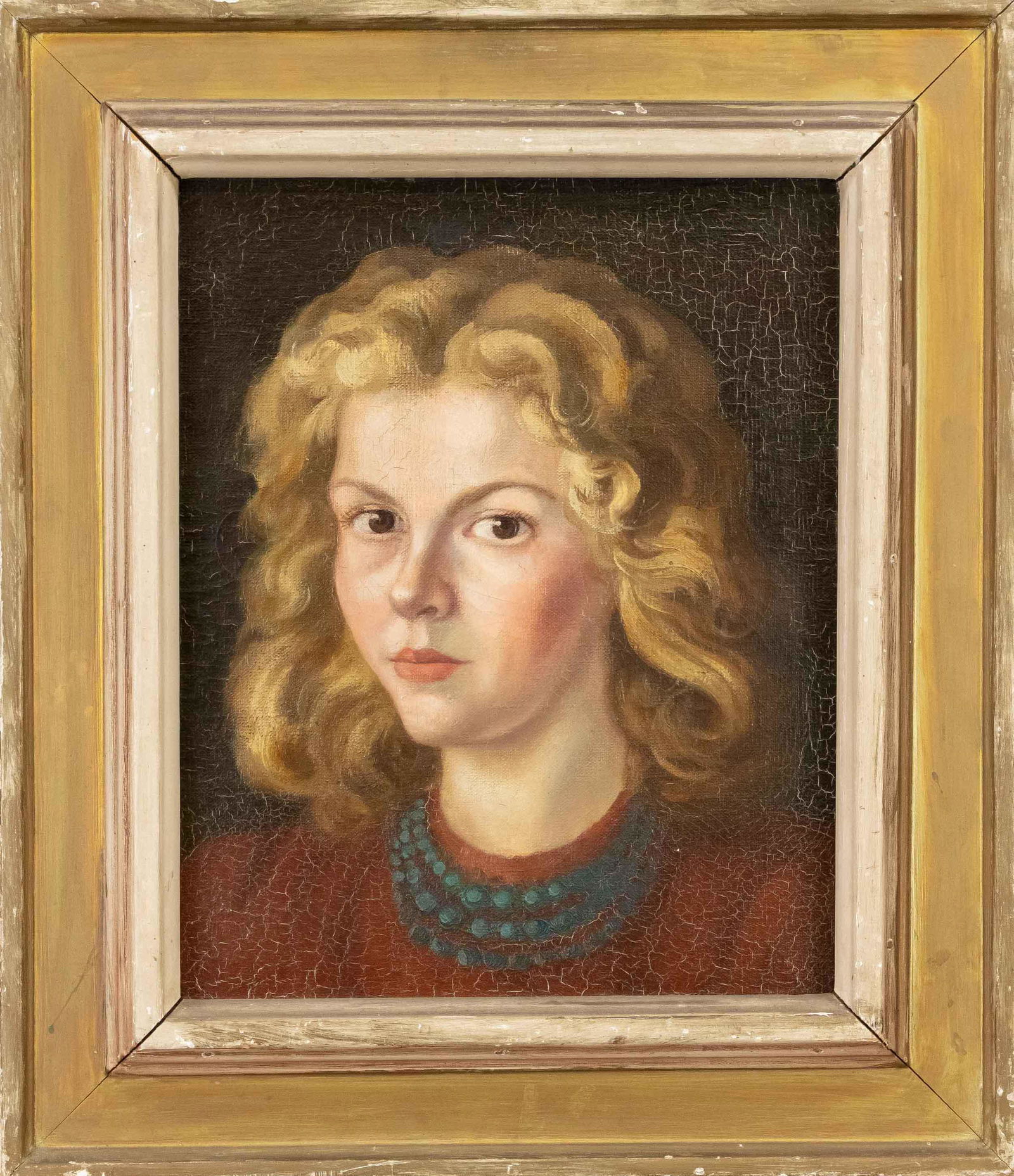Ernst Bursche (1907-1989), Ger: Ernst Bursche (1907-1989), German painter and an important representative of the Dresden school of painting of Otto Dix, whose master student he was and with whom he had a close friendship. Portrait o