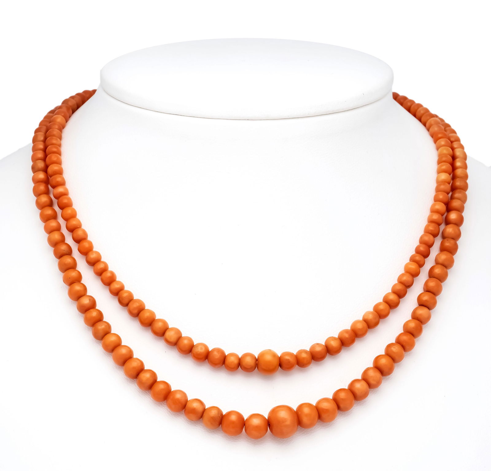 2-row coral necklace with box (1 of 1)
