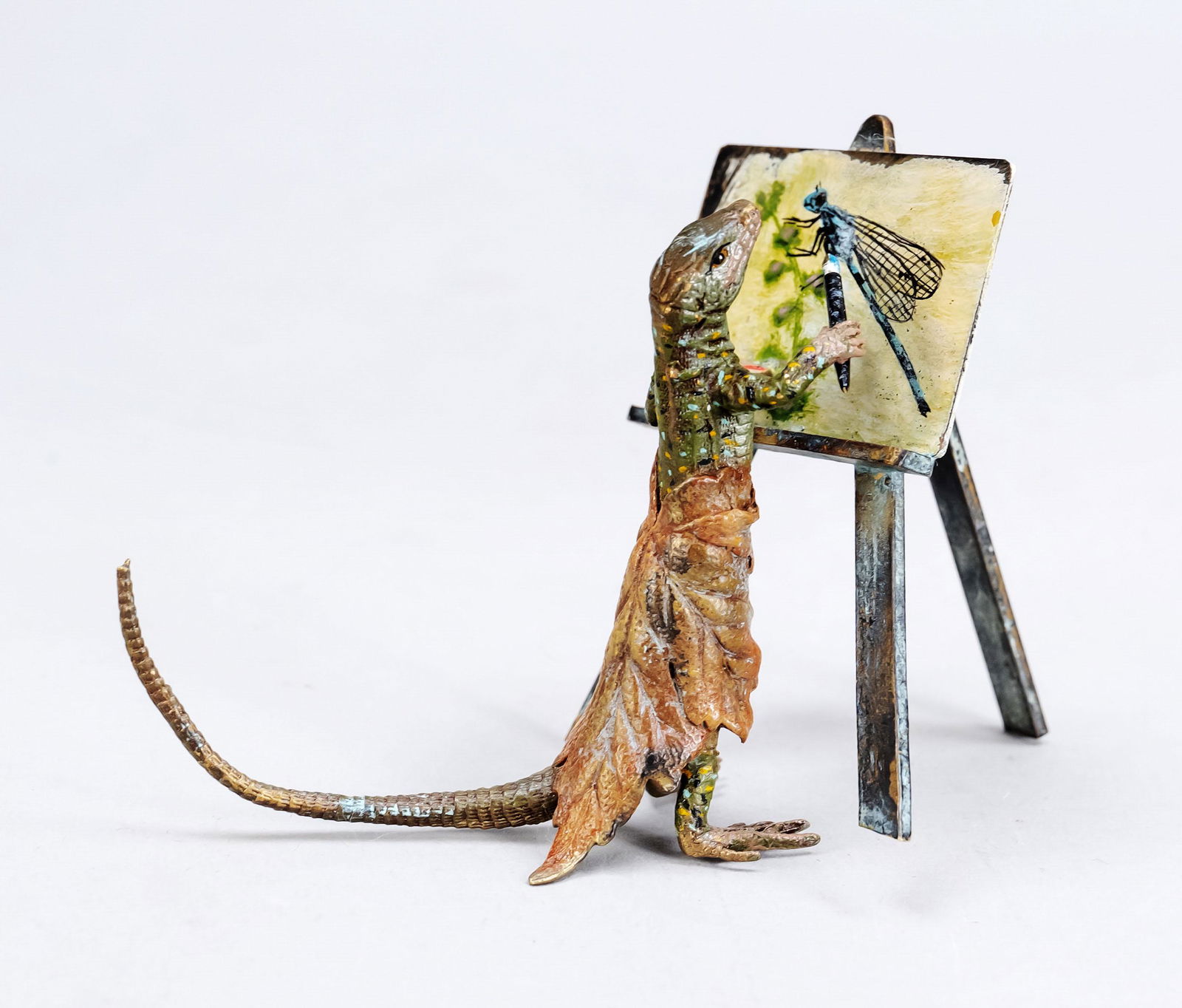 Viennese bronze, 20th c., polychrom (1 of 2)