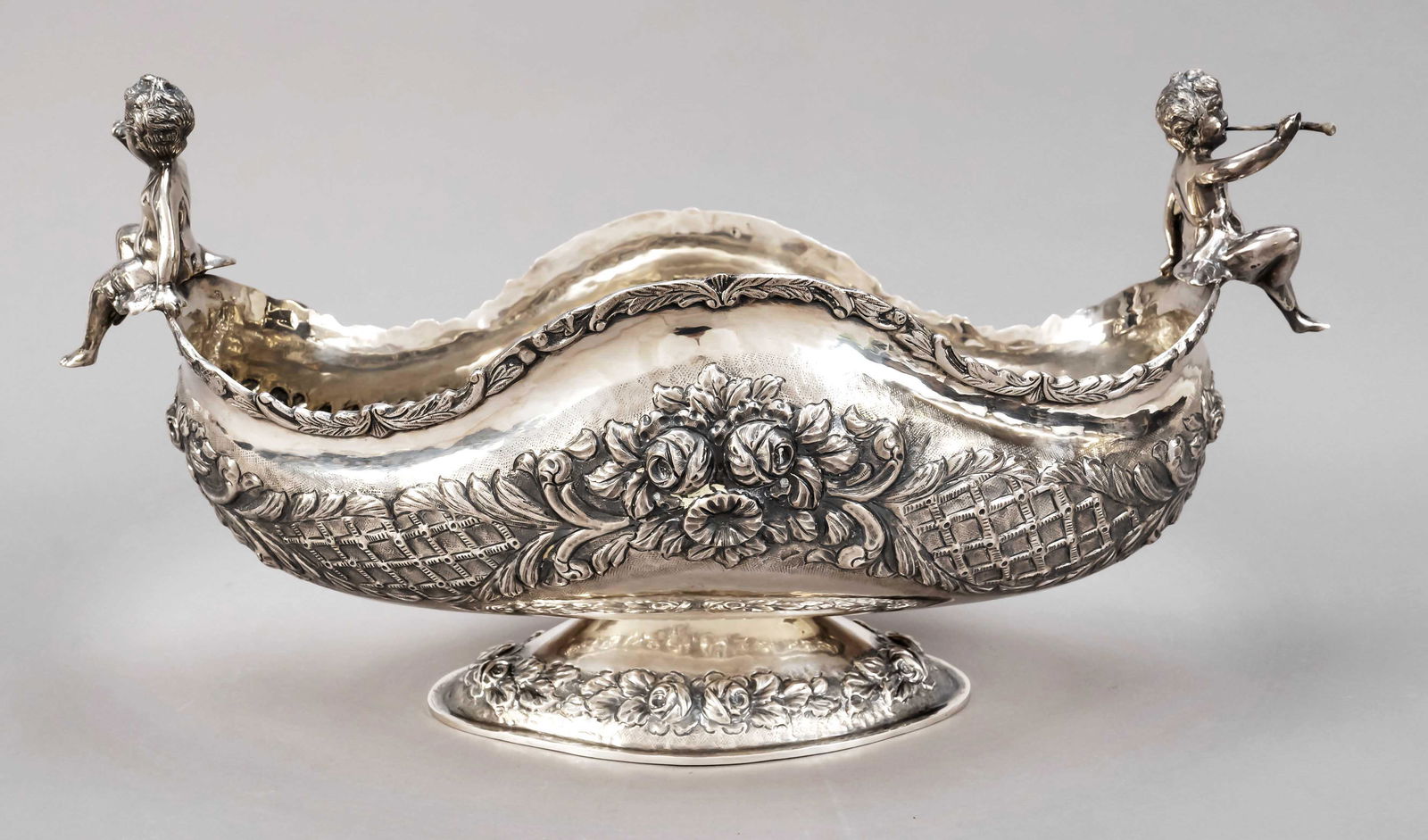 Jardiniere, c. 1900, silver tested (1 of 2)