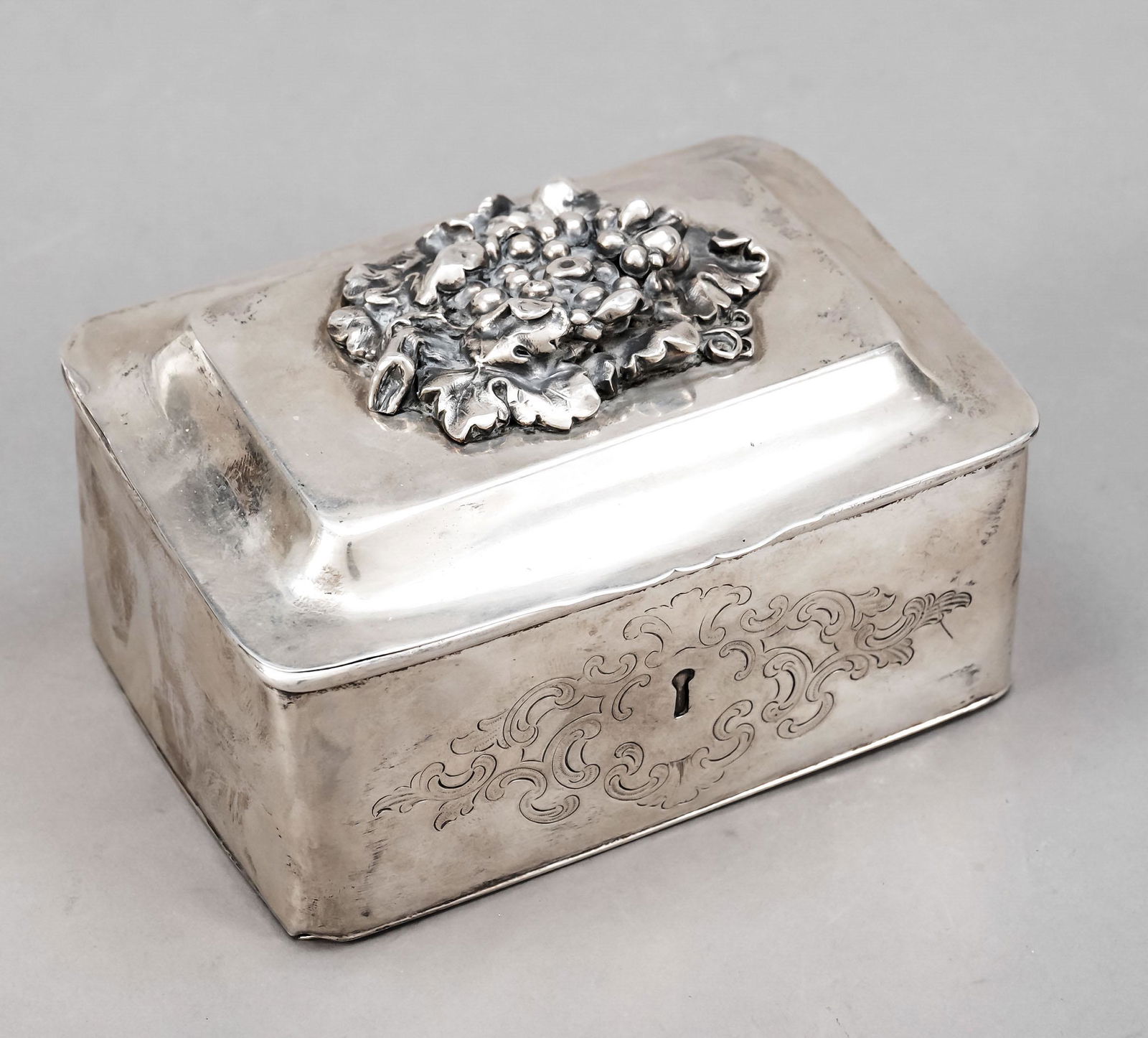 Rectangular lidded box, hallmarked (1 of 1)