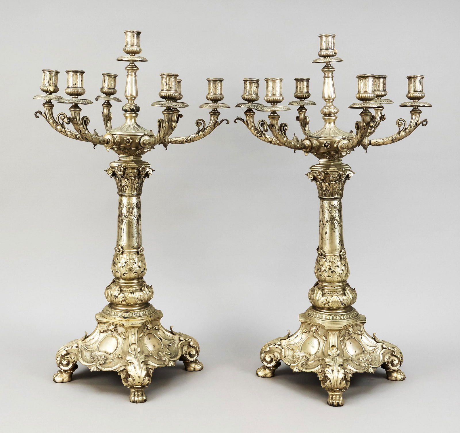 Pair of large seven-flame girandol (1 of 1)