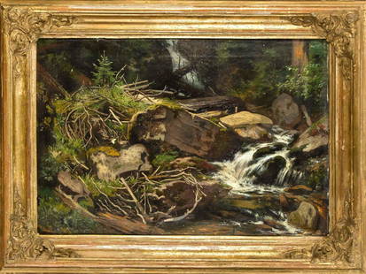 Alexandre Calame (1810-1864),: Alexandre Calame (1810-1864), Swiss landscape painter who was a student of FranÃ§ois Diday in Geneva from 1829, exhibited his Swiss alpine and forest landscapes in Paris and Berlin with great succes