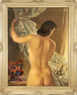 Gisbert PalmiÃ© (1897-1986), Mu: Gisbert PalmiÃ© (1897-1986), Munich painter who received his training at the Academy of Fine Arts under Professors Adolf Hengeler and Ludwig von Herterich. Large female supine nude, oil on canvas, s