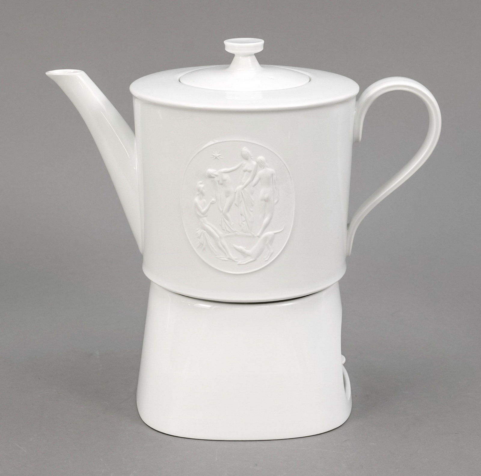 Teapot and teapot warmer, KPM Berlin, (1 of 1)