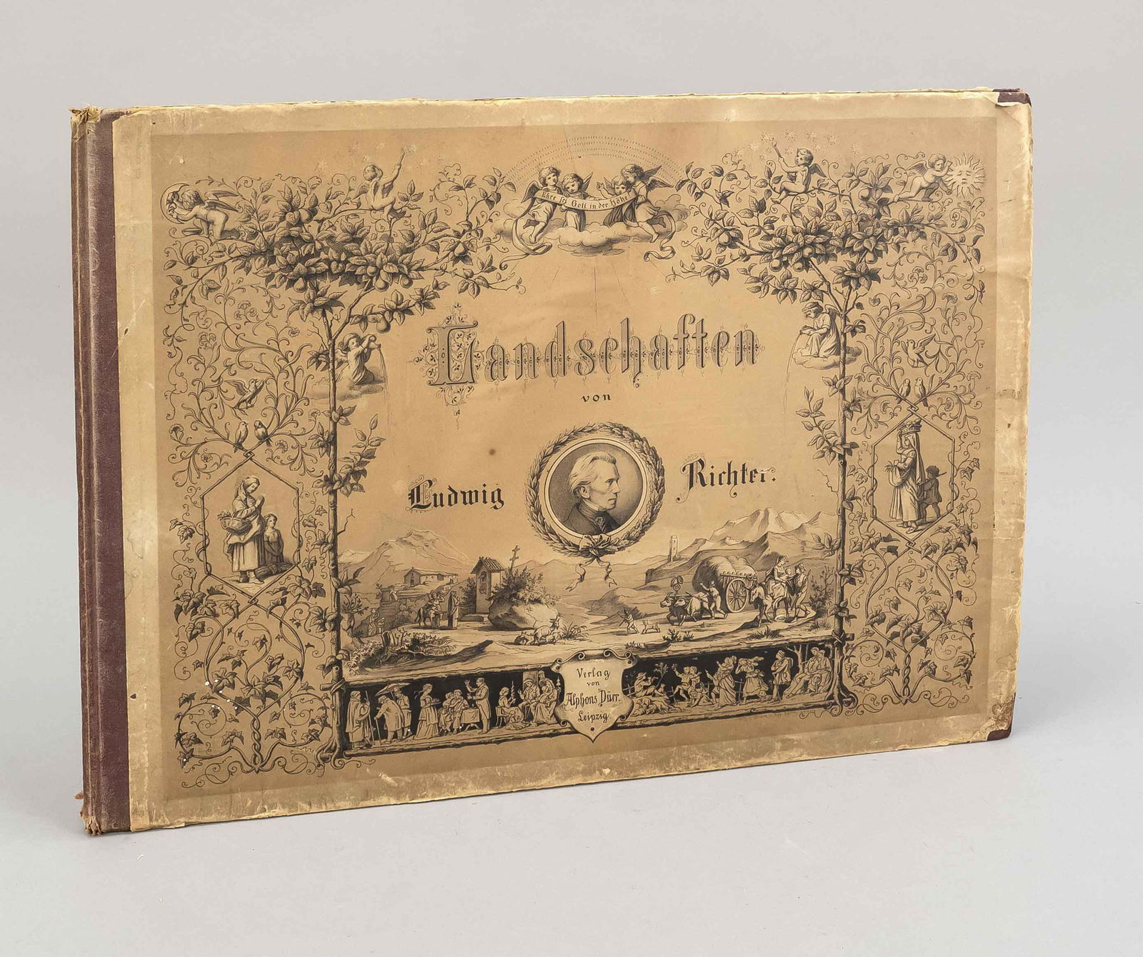 Ludwig Richter (1803-1884), ''Land: Ludwig Richter (1803-1884), ''Landschaften. Twelve original etchings'', with text by Hermann LÃ¼cke, Leipzig, Alphons DÃ¼rr 1875. With 12 etched plates by or after Ludwig Richter, including 8 with