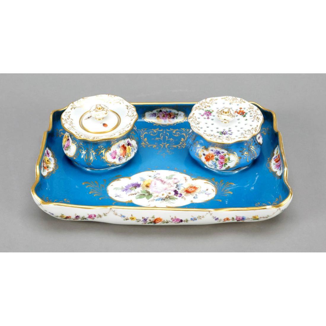 Ink set, 3 pieces, Meissen, Kn (1 of 1)