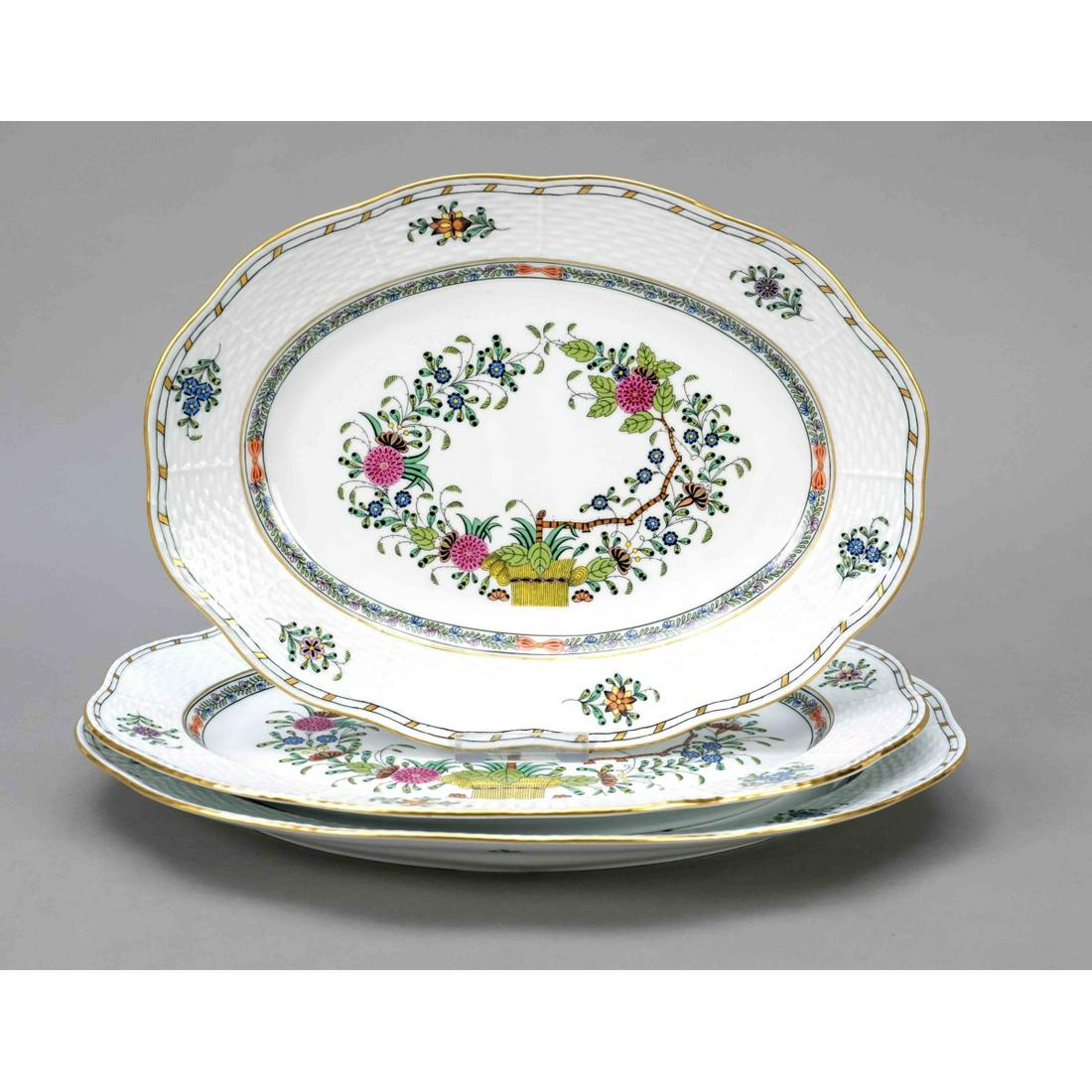 Three oval plates, Herend, mar (1 of 1)