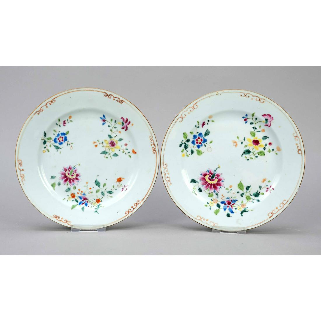 Pair of Famille Rose plates, C (1 of 1)