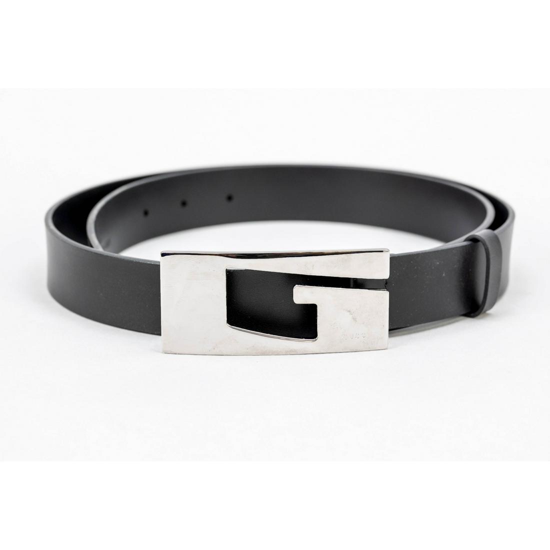 Gucci, men's belt, black smoot (1 of 1)