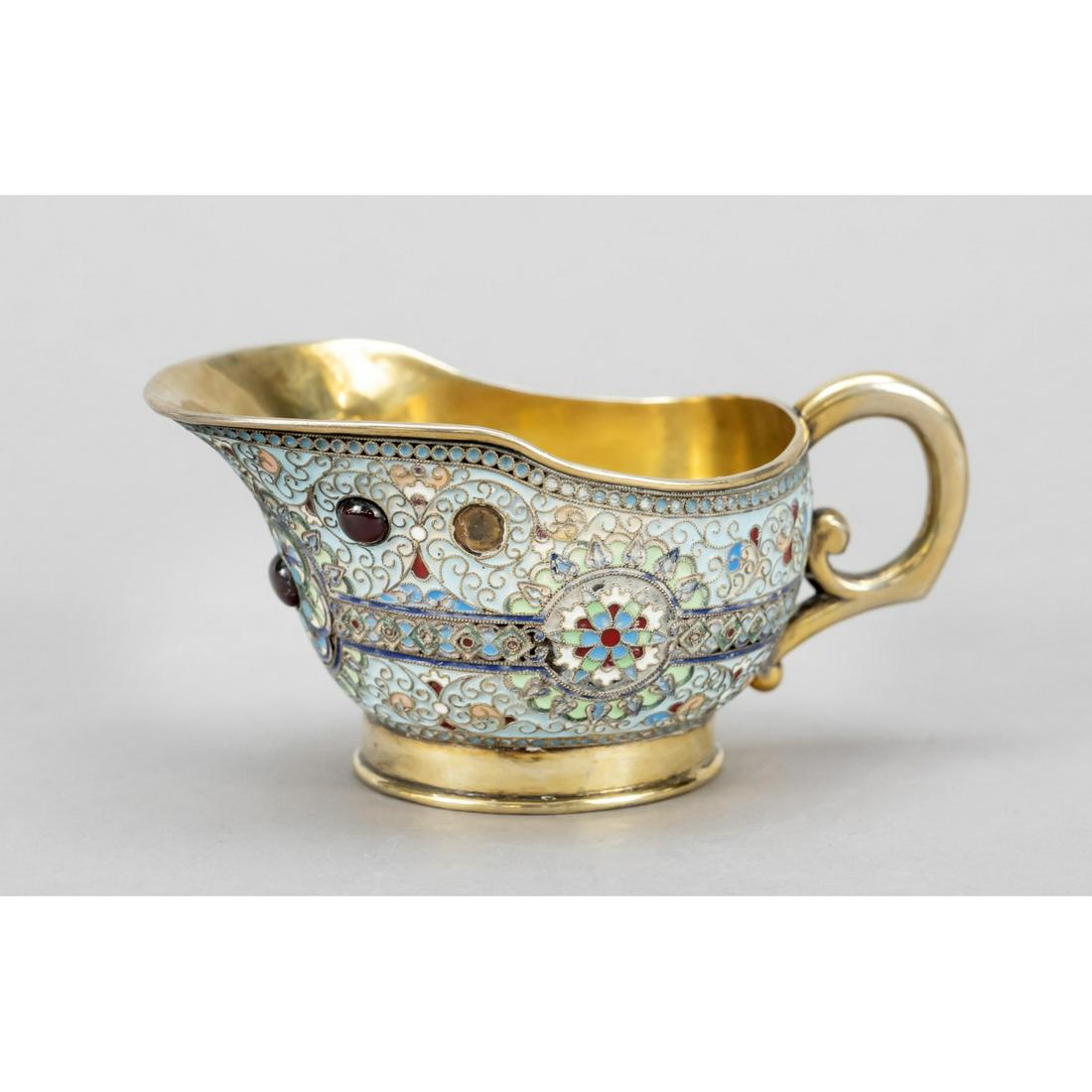 cream jug, hallmarked Russia, (1 of 1)