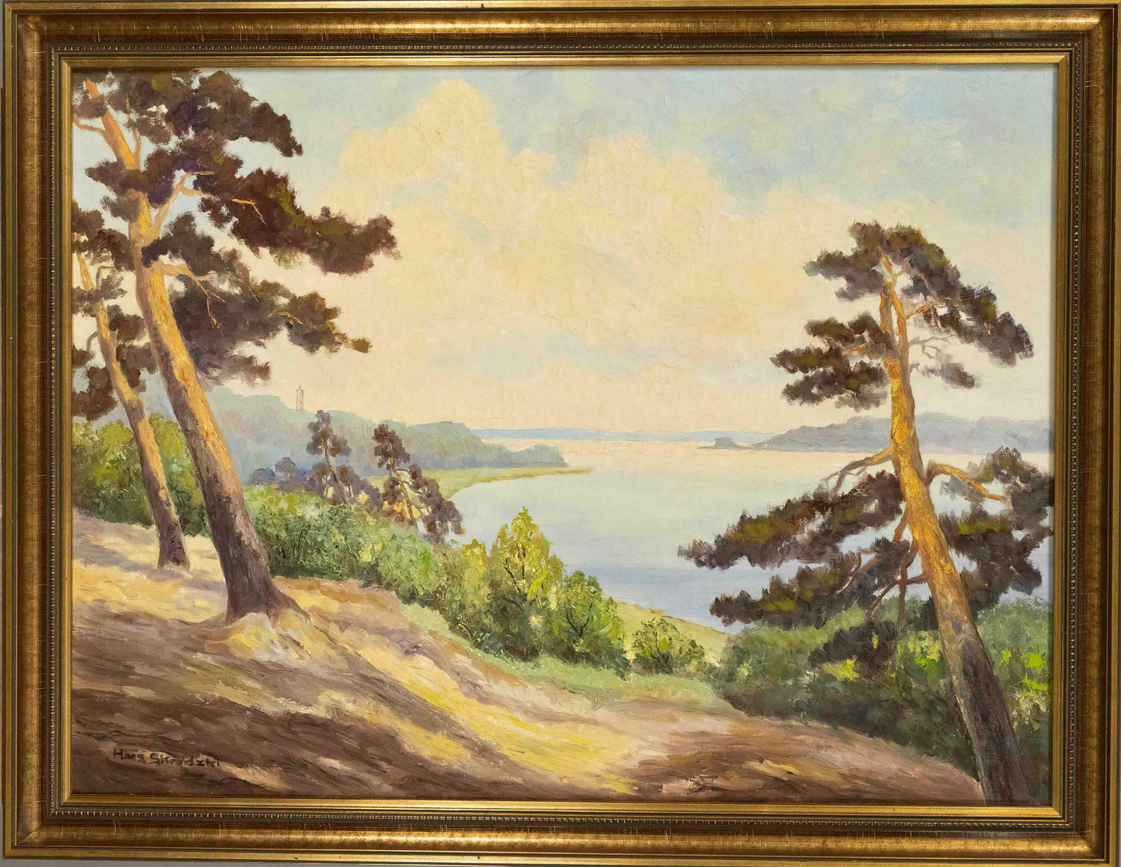 Hans Skrodski (1902-1981), Ber: Hans Skrodski (1902-1981), Berlin painter, View over the Havel, oil on canvas, signed lower left, 60 x 80 cm, framed 68 x 88 cm