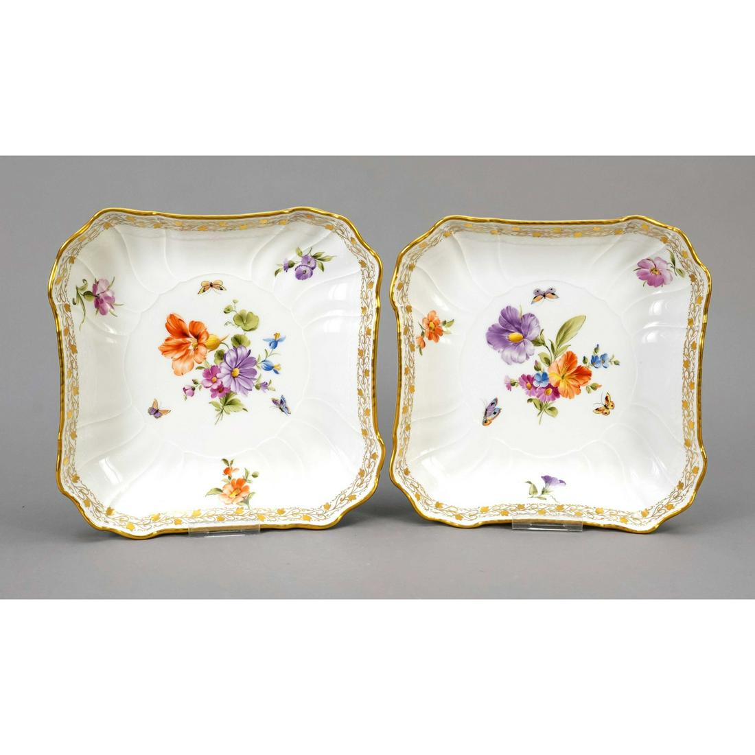 Pair of carrÃ© bowls, KPM Berlin, ma (1 of 1)