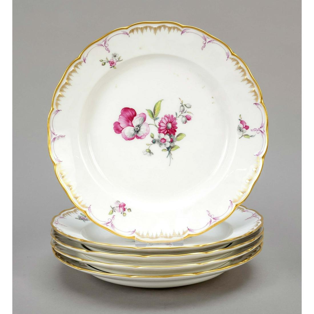 Five dinner plates, KPM Berlin, mar (1 of 1)