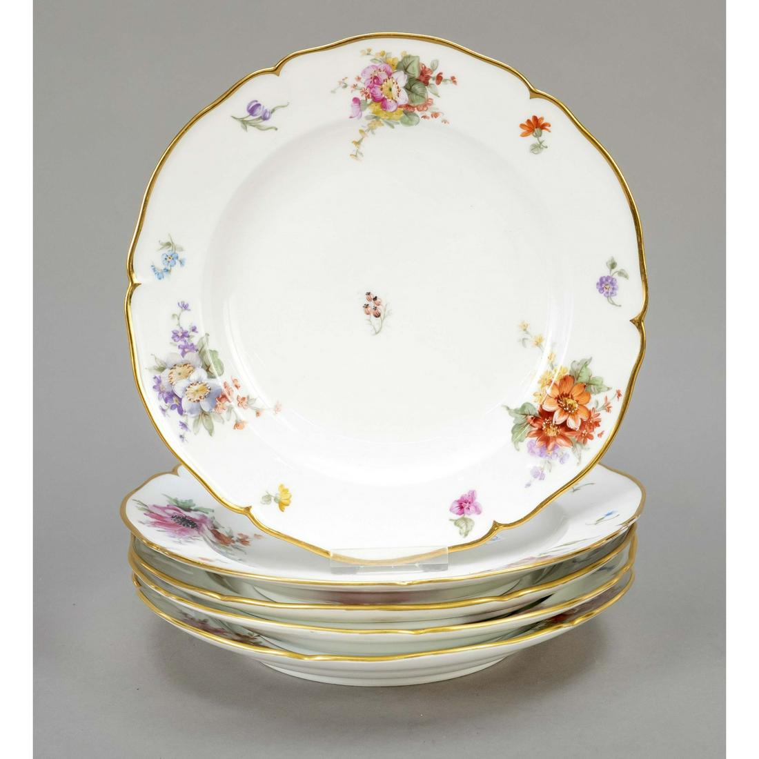 Five dinner plates, KPM Berlin, mar (1 of 1)