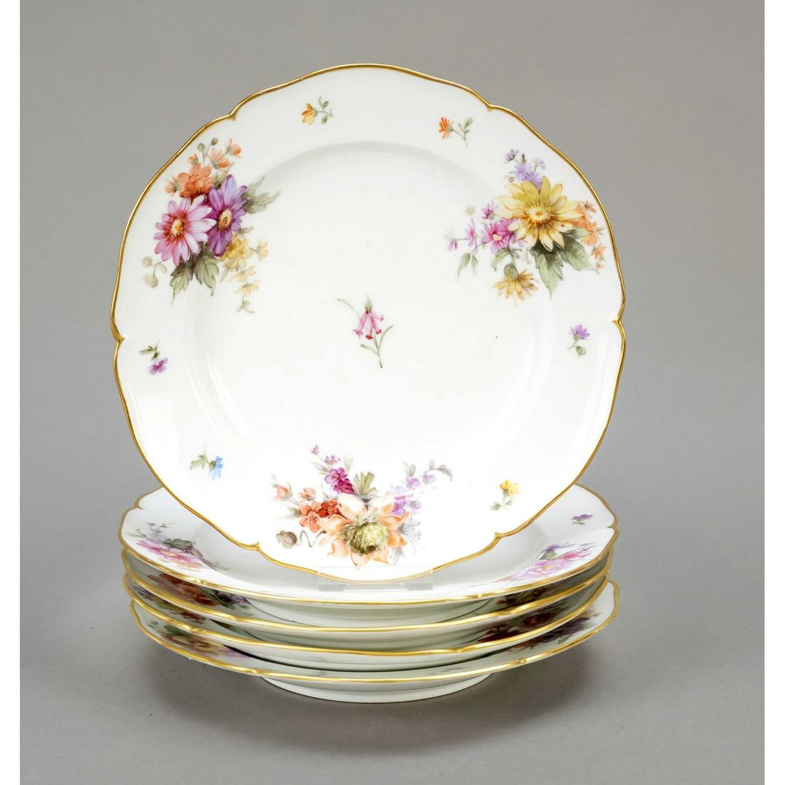 Five dinner plates, KPM Berlin, mar (1 of 1)