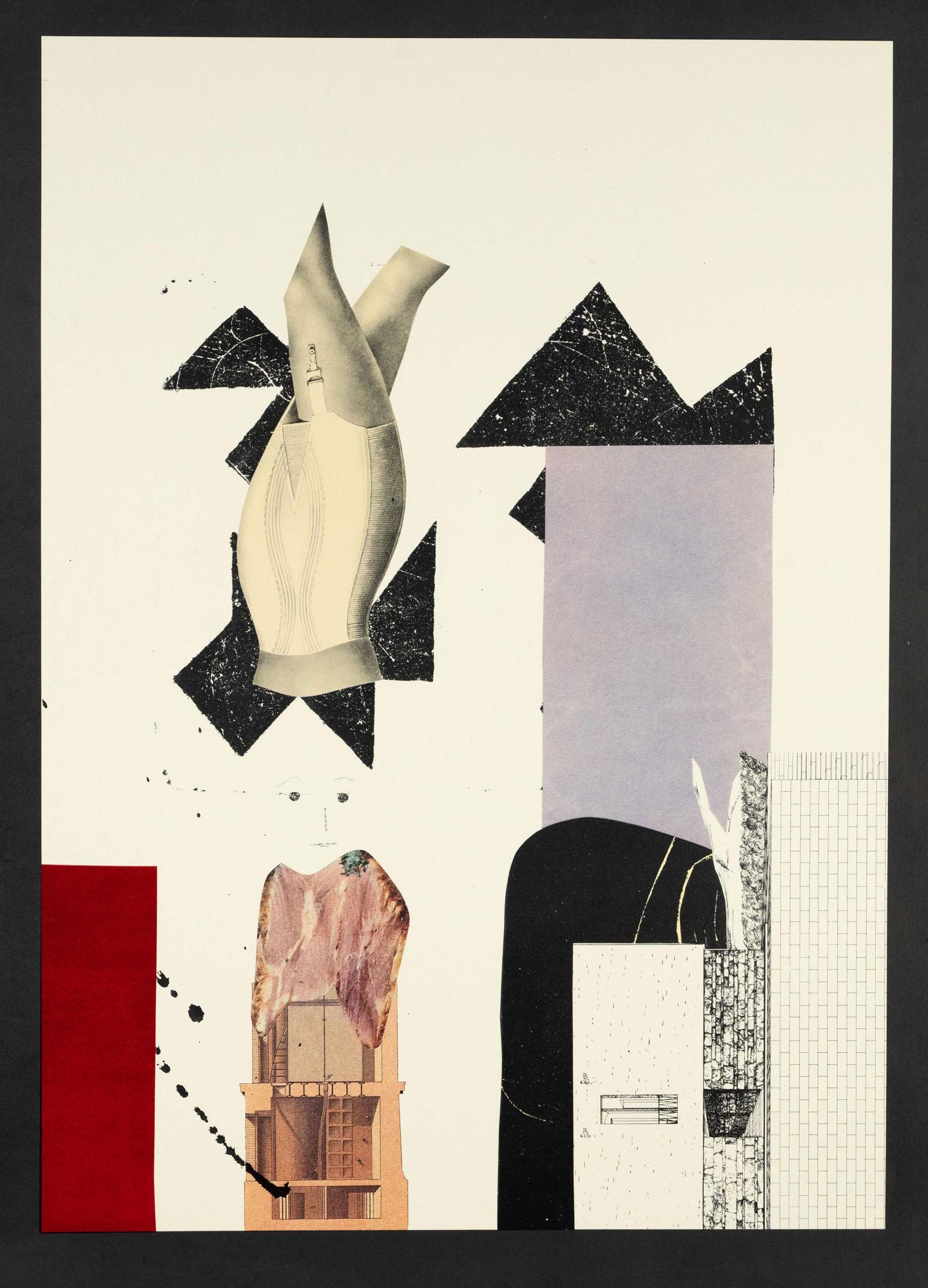 Mixed lot of 6 prints by different: Mixed lot of 6 prints by different artists, 2nd half of the 20th century.Adrian Schiess (*1959), large heliogravure, Almir Mavignier (1925-2018), hand-signed poster for the Hamburger Kunsthalle with R