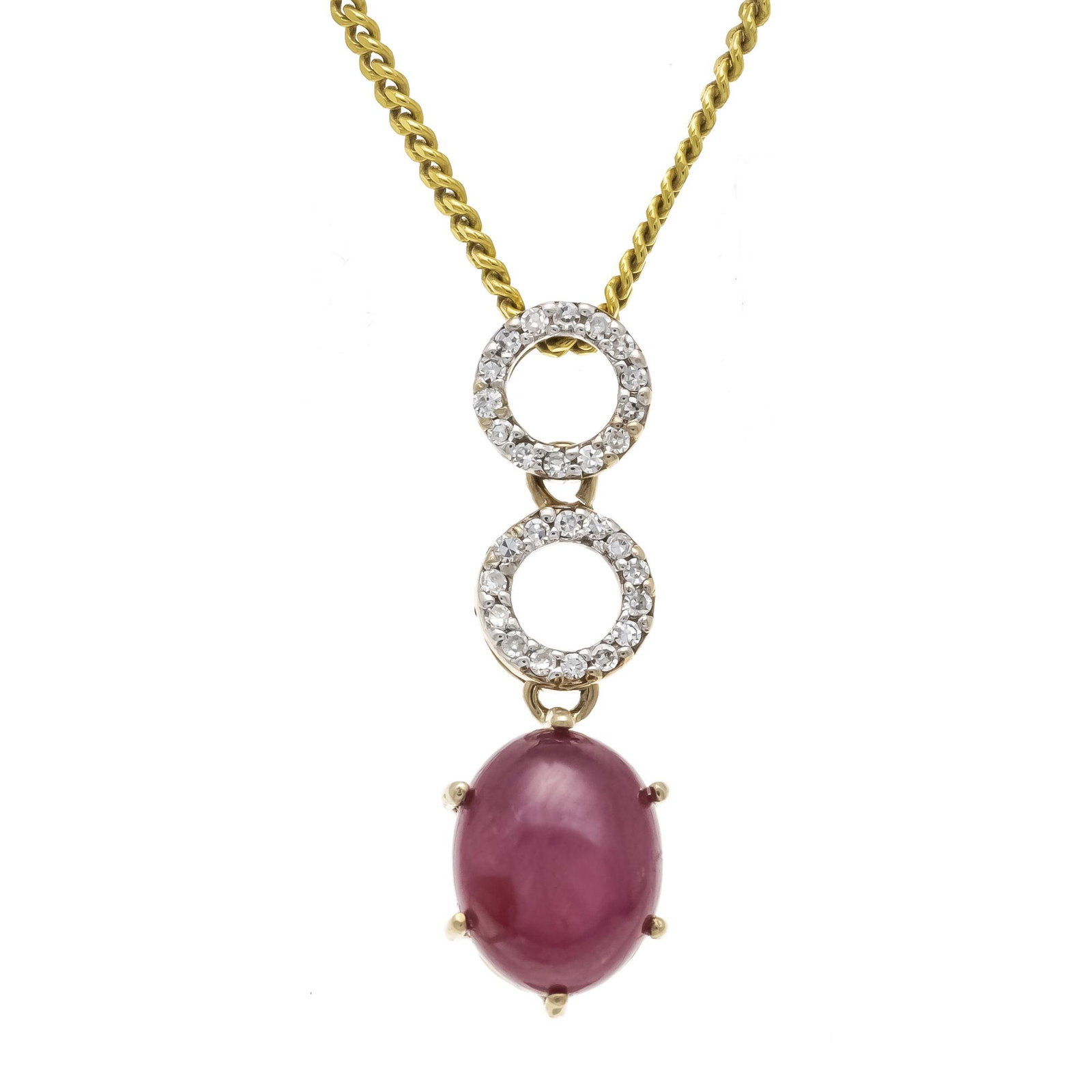 Star ruby diamond pendant GG 58 (1 of 1)