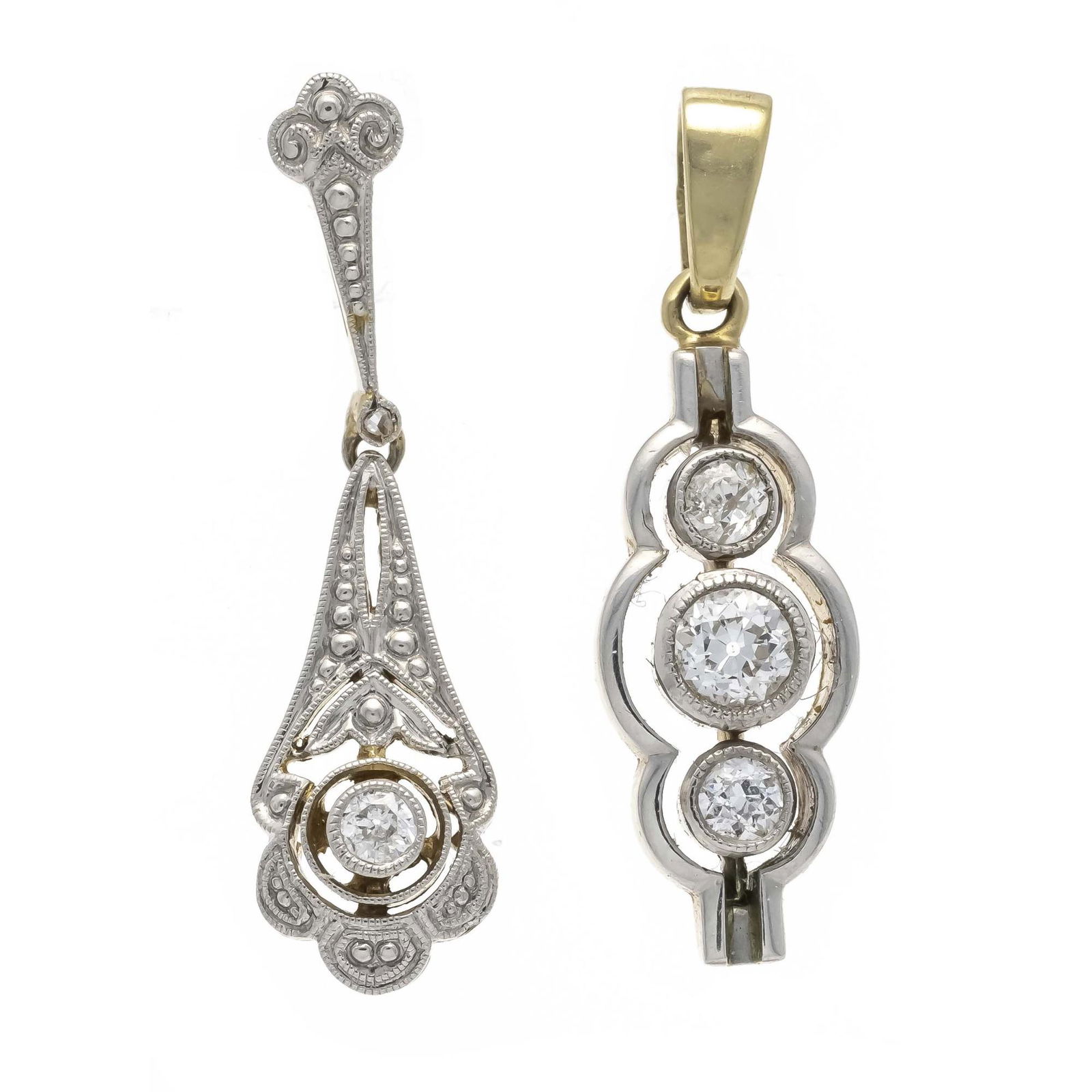 2 Art Deco pendants GG/WG 585/0 (1 of 1)