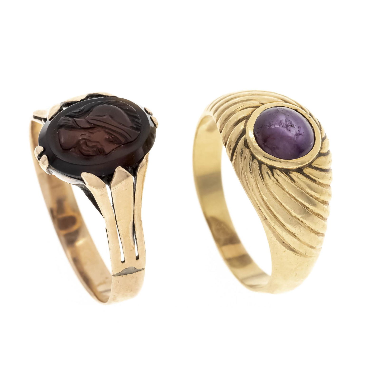 2 rings GG 585/000 with an oval (1 of 1)