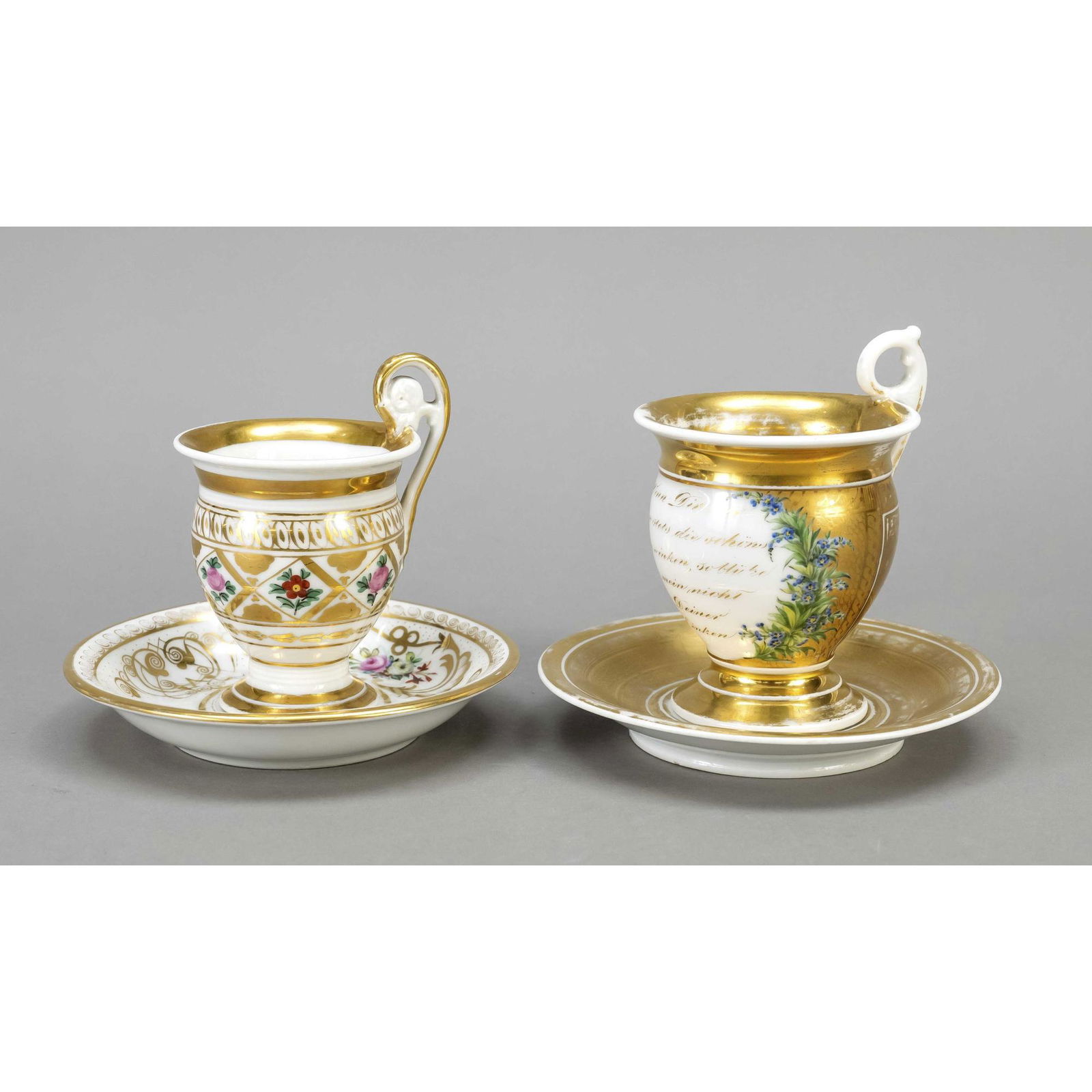 Two Biedermeier cups, w. Thuringia, (1 of 1)