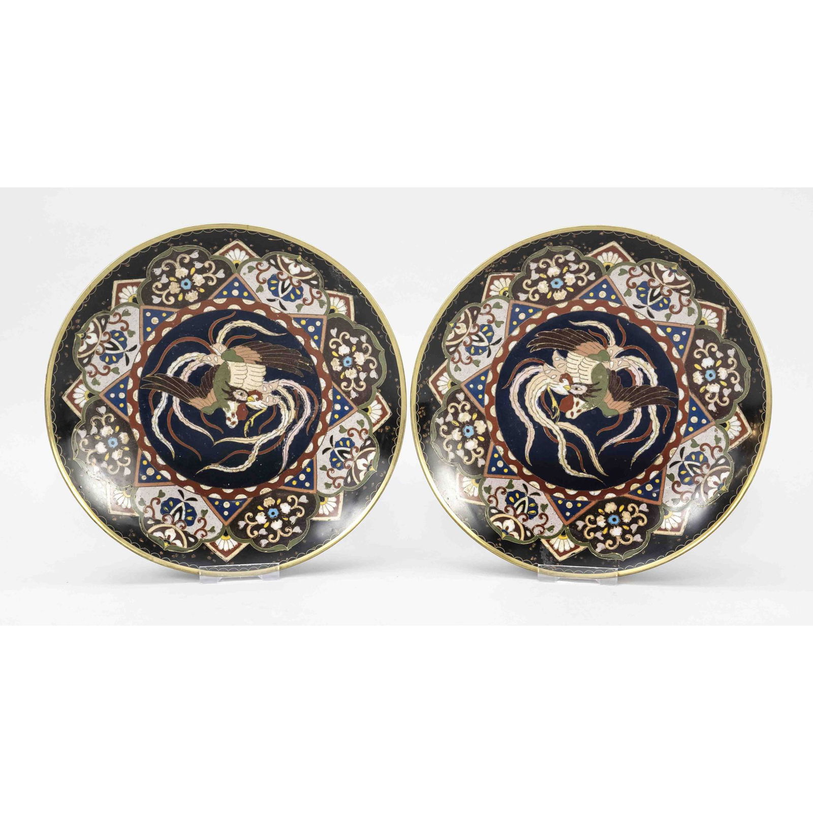 Pair of phoenix plates enamel (1 of 1)