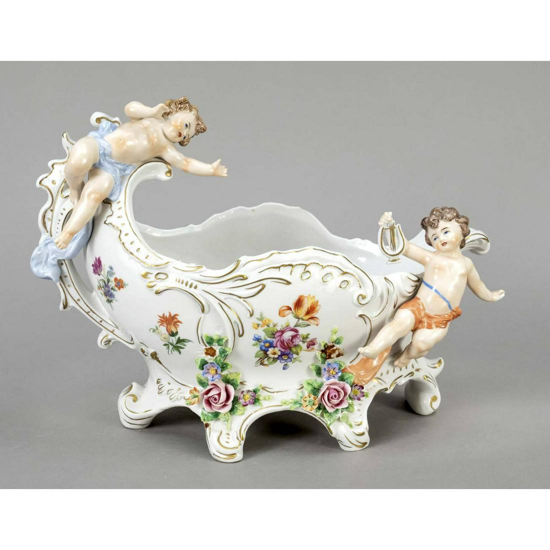 Figural bowl, Sitzendorf, Thuring (1 of 2)