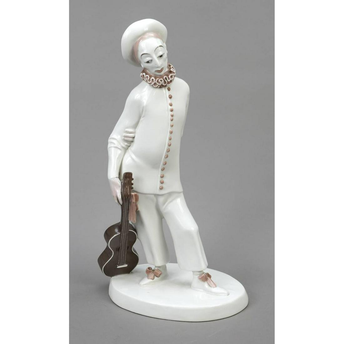 Pierrot with guitar, KPM Berlin, (1 of 2)