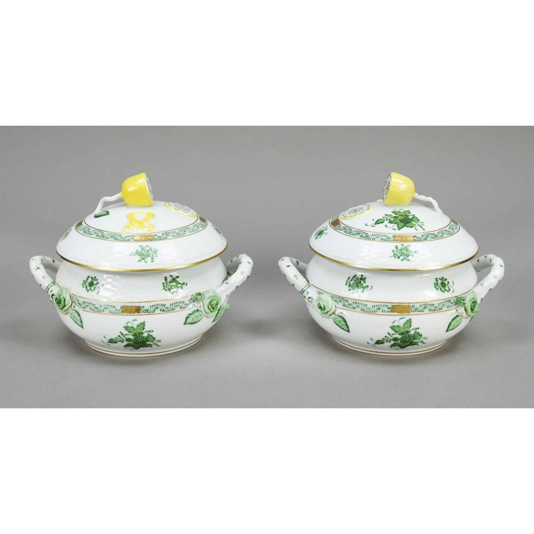 Two small lidded tureens, Herend, (1 of 1)