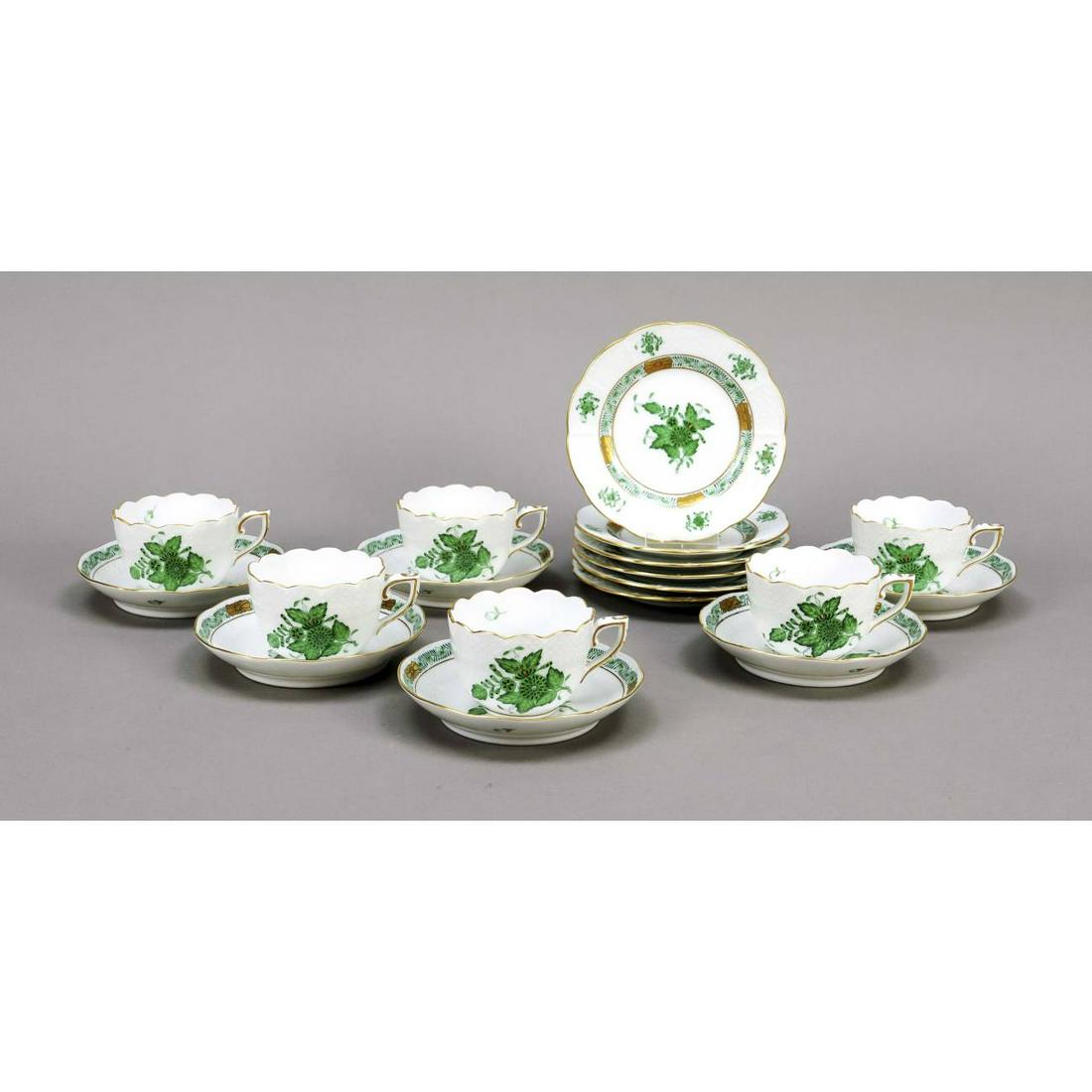 Six mocha sets, 18-piece, Herend, (1 of 1)