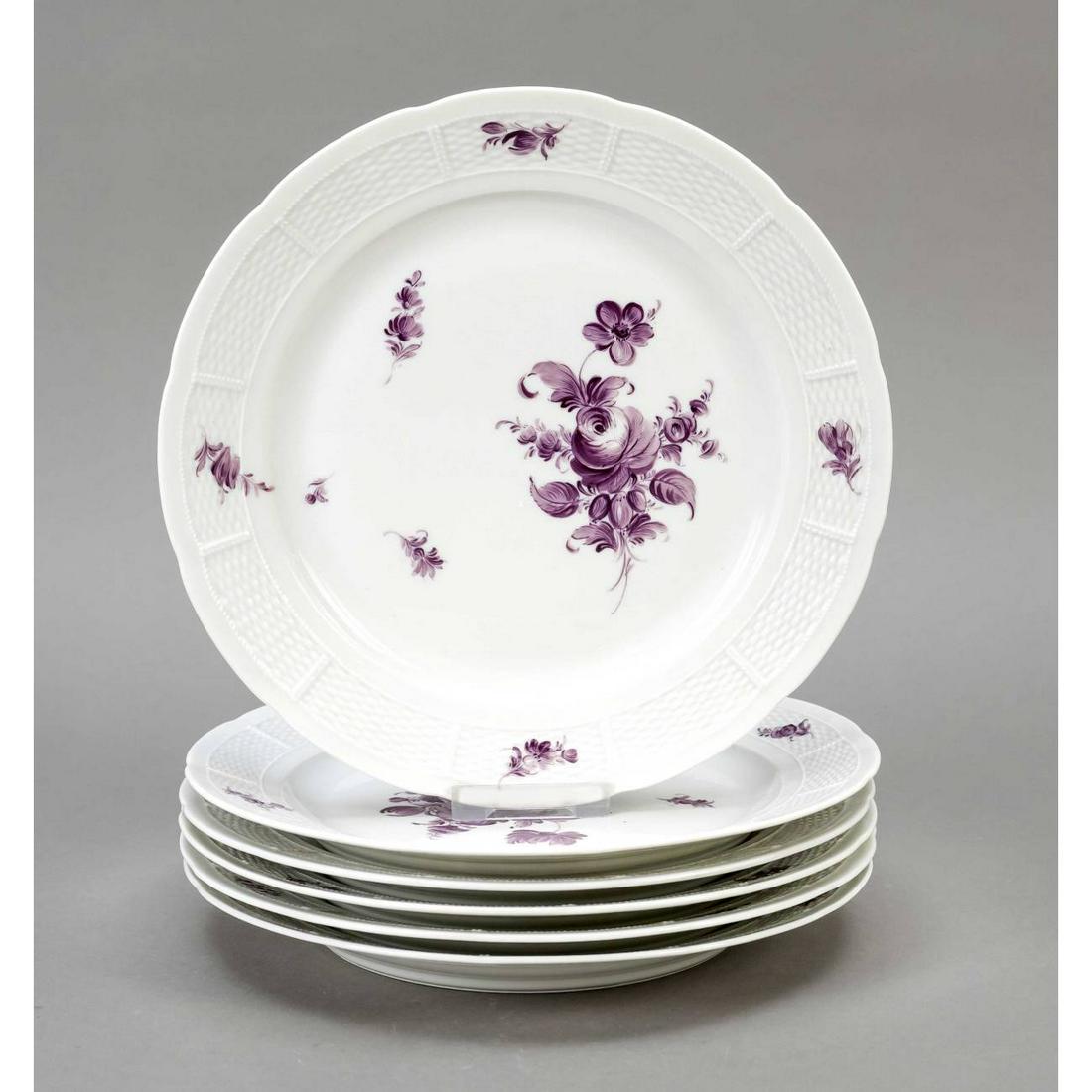 Six shallow plates, Nymphenburg, (1 of 1)
