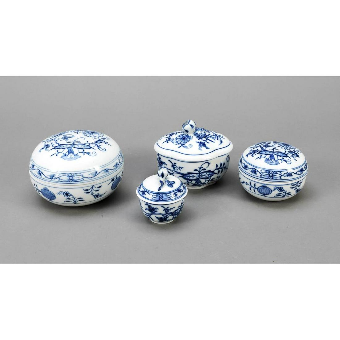 Four lidded jars, Meissen, 1970s, (1 of 1)