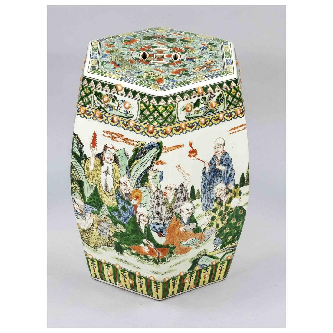 Arhat garden stool famille verte, C (1 of 1)