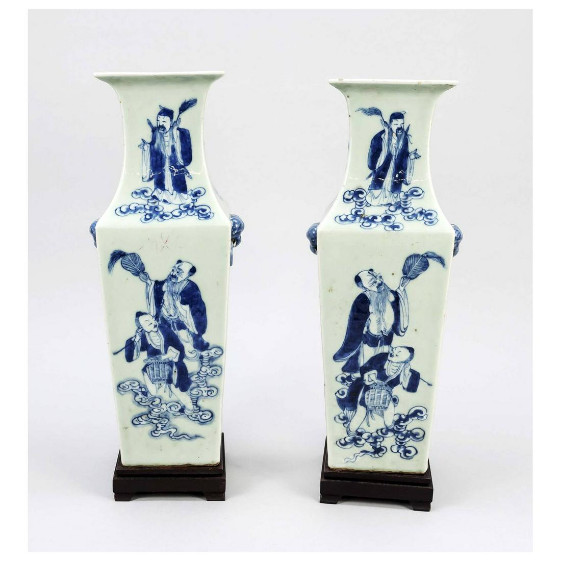 Pair of Fanghu vases, China, probab (1 of 4)