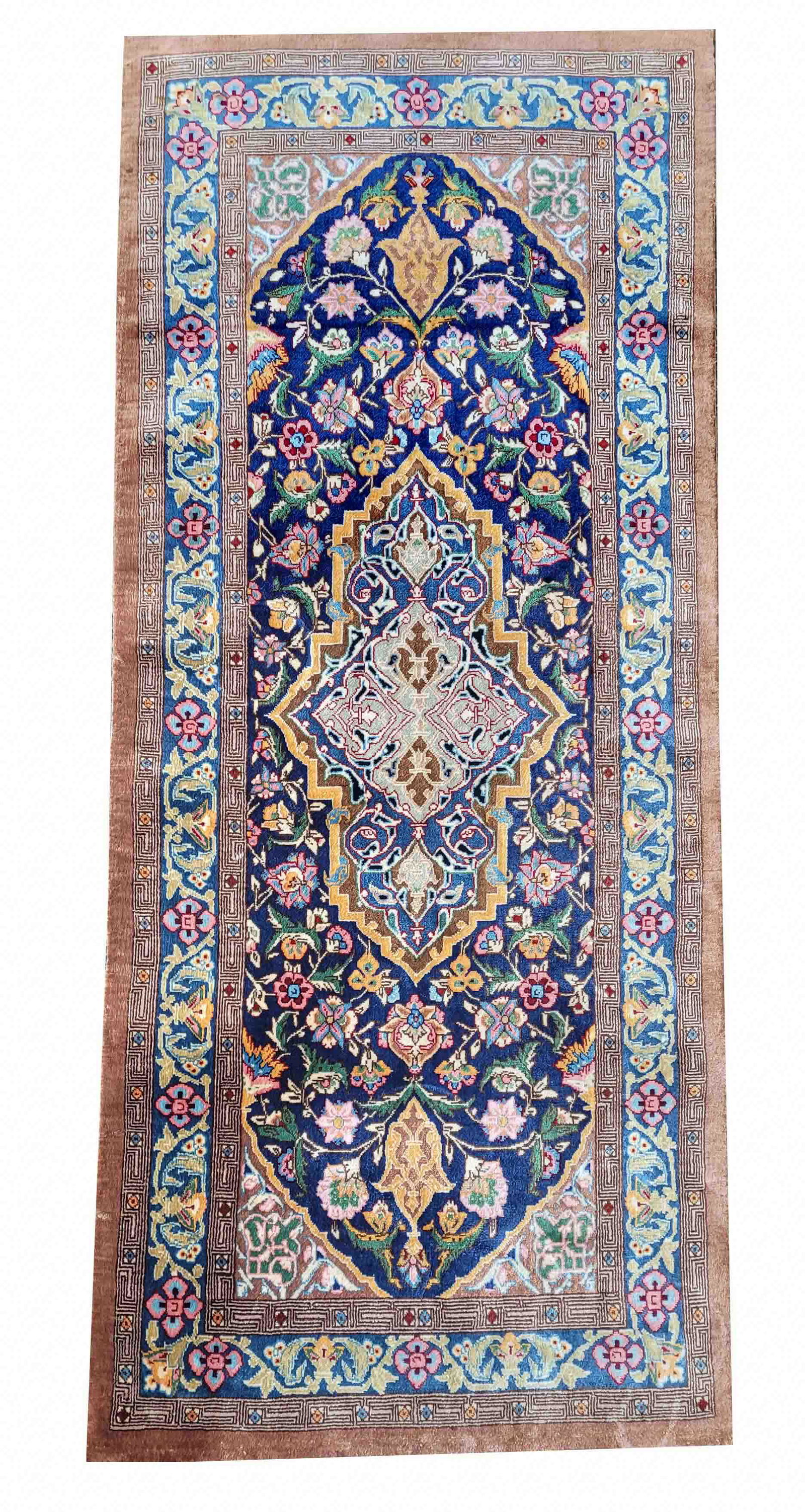 Carpet, silk, good condition, even pile, 94 x 40 cm (1 of 1)