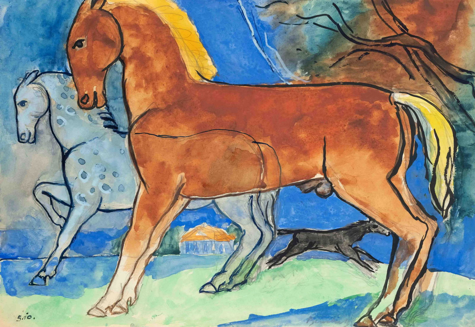 Large collection of approx. 85 works on paper by various artists of the 20th century, drawings,: Large collection of approx. 85 works on paper by various artists of the 20th century, drawings, watercolors and prints by Max Buchartz, Walter Becker, Edmung Kesting, Franz Maria Jansen, Boris Streitm