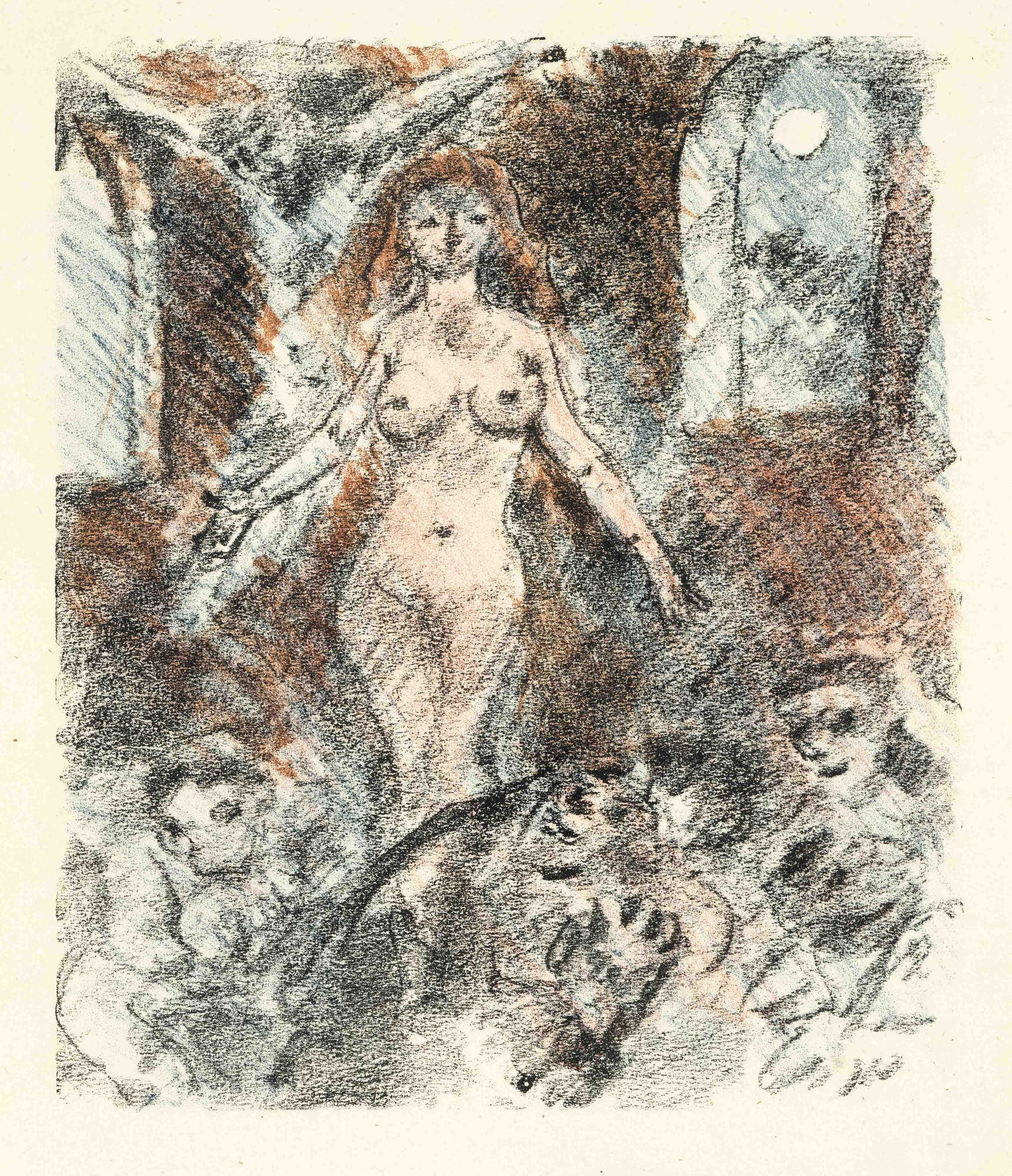 Lovis Corinth (1858-1925), color lithograph from ''The Venus Chariot'', 1919, unsigned, sheet: Lovis Corinth (1858-1925), color lithograph from ''The Venus Chariot'', 1919, unsigned, sheet dimensions 35,5 x 31 cm Lovis Corinth (1858-1925), Farblithographie aus ''Der Venuswagen'', 1919, unsign.,
