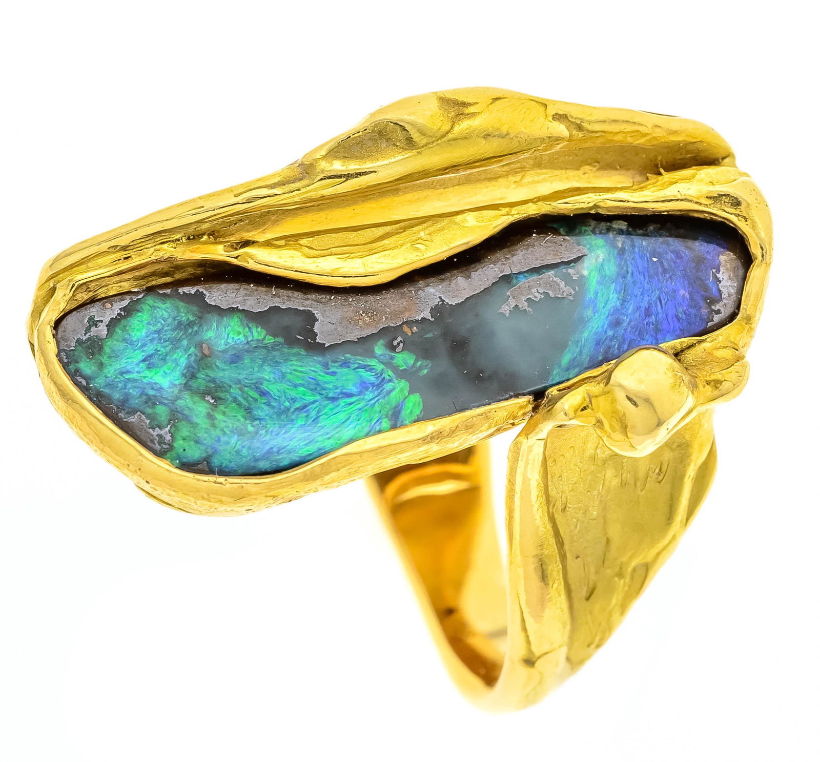 Boulder opal ring GG 750/000 N (1 of 3)