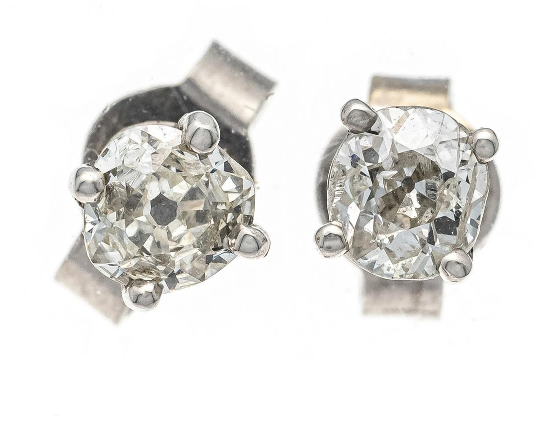 Old-cut diamond stud earrings (1 of 1)